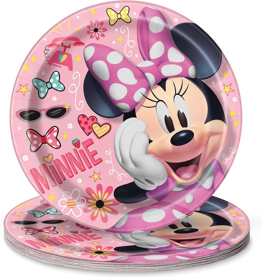 Minnie Mouse Round 9" Plates 8ct