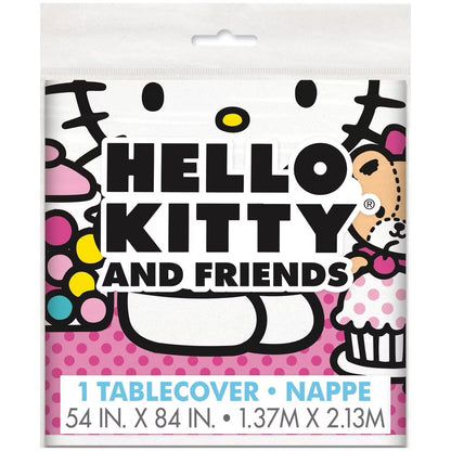 Hello Kitty and Friends Rectangular Plastic Table Cover 54"x84"