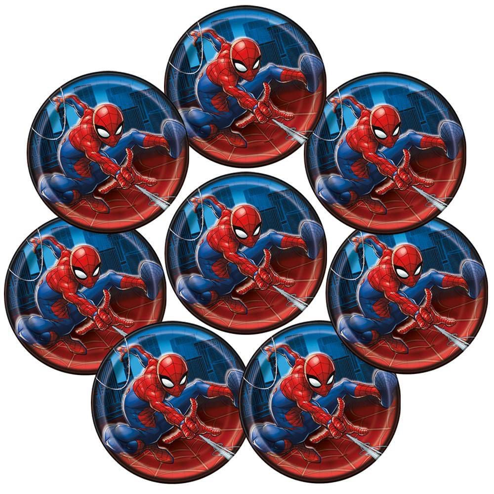 Spider Man Round 7" Plates 8ct