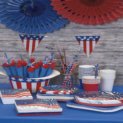 Fireworks 4th of July Lunch Napkins 16ct