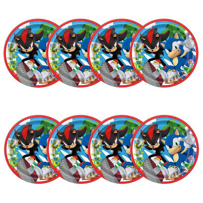Sonic the Hedgehog Round 7" Plates 8ct