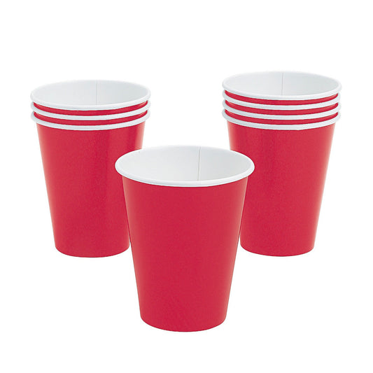 Ruby Red 9oz Paper Cups 8ct