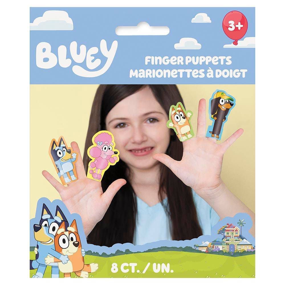 Bluey Paper Fingers Puppets 8ct