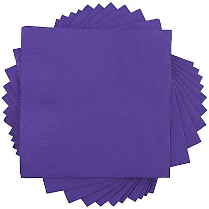 Neon Purple Solid Lunch Napkins 20ct