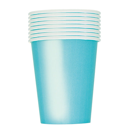 Terrific Teal 9oz Paper Cups 8ct
