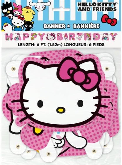 Hello Kitty and Friends Happy Birthday Banner 6.25ft