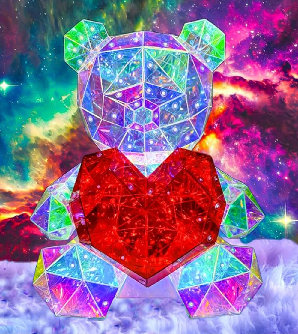 MA120 Medium Ligh-Up Crystal Bear