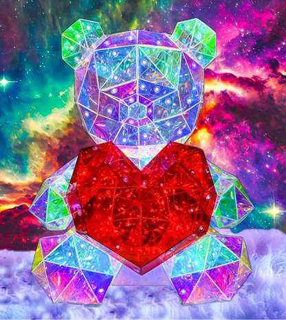 MA122 Small Light-Up Crystal Bear