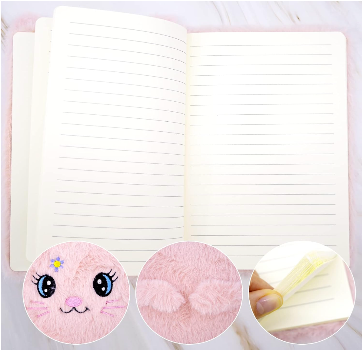 MA063 fluffy Cat Fur Notebook