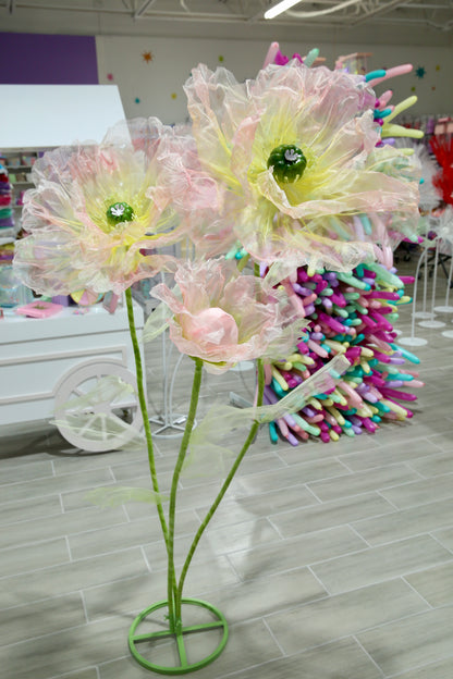 MA110 Yellow and Pink Mixed flower set x 3Pcs