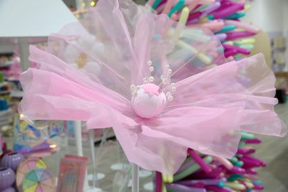 MA111-3 Big Pink Tulle Fabric Flower 50CM