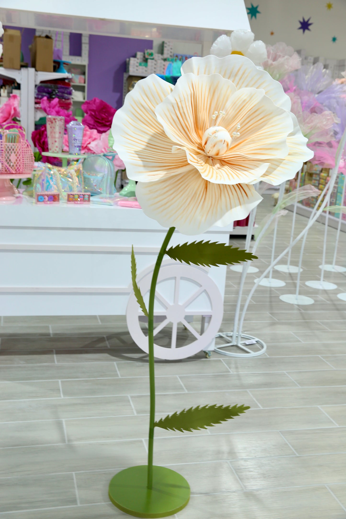 MA112-2 Medium Pink and Peach Foam Flower 60cm