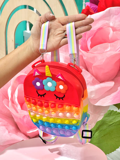 MA155 Unicorn Silicone Pop It Backpack