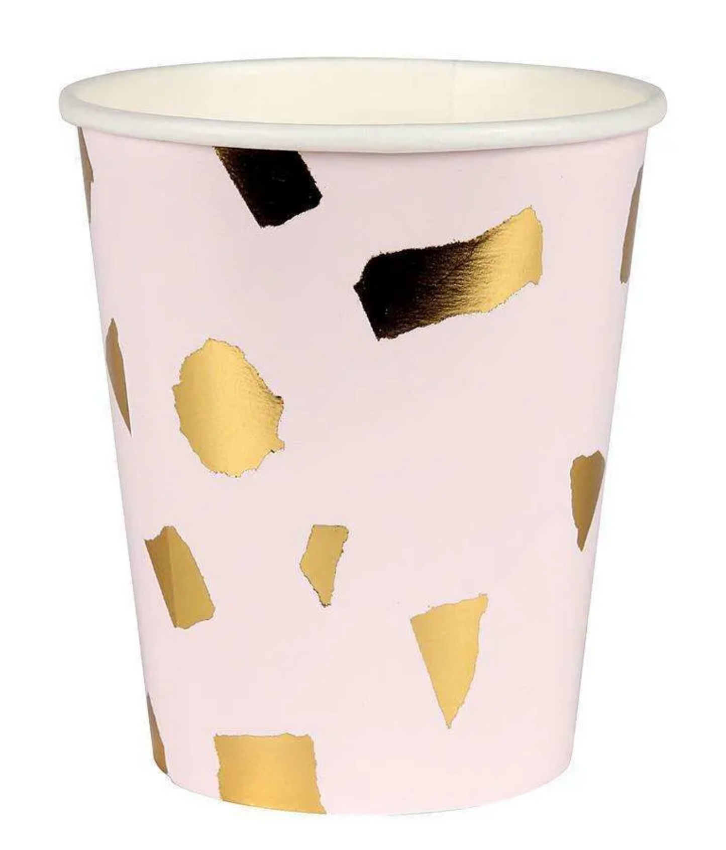 MA179-3 Peach and Gold Paper Cups x 10Pcs