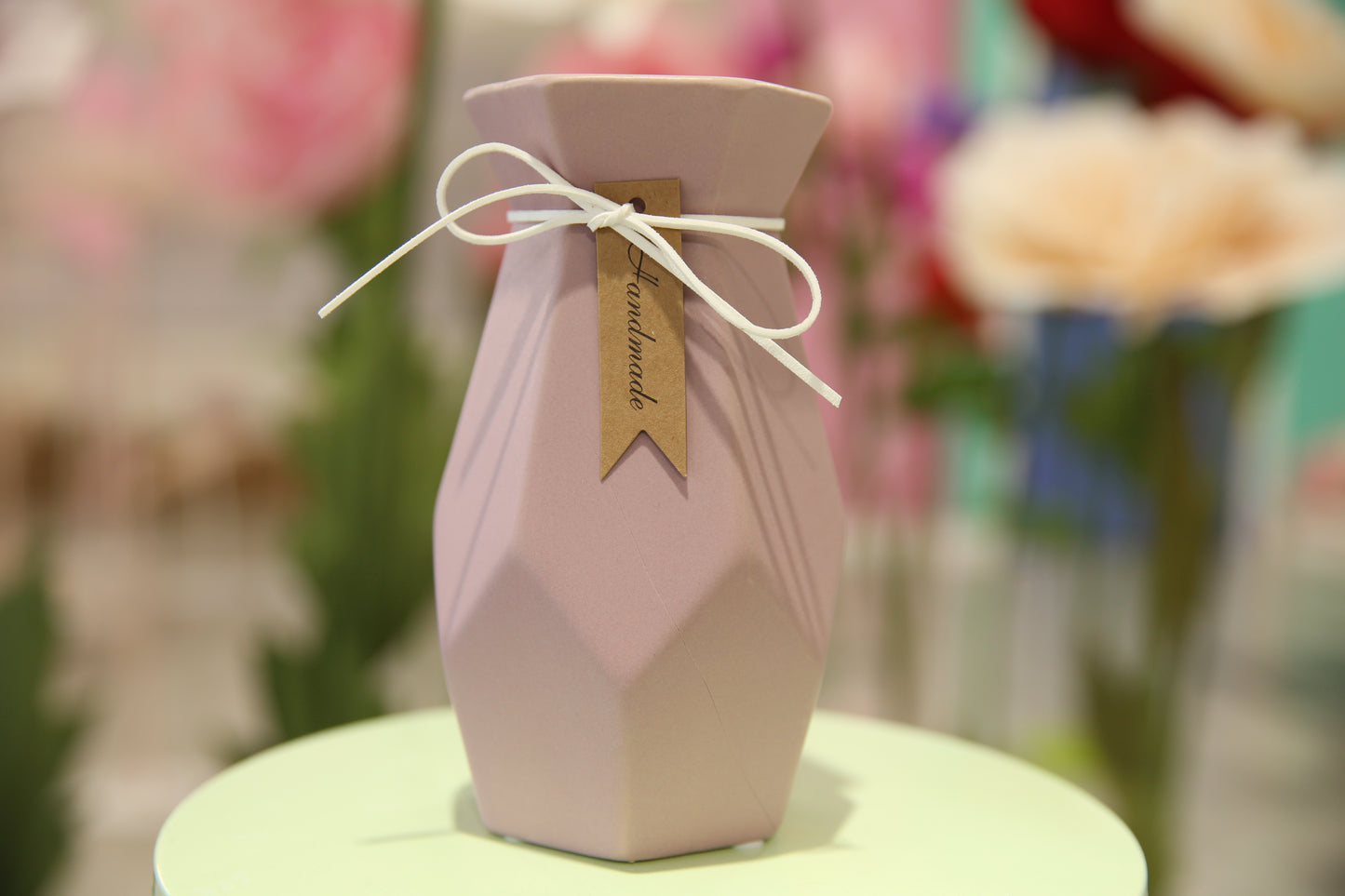 MA237-2 Small, Blue, White and Lilac Bow vase