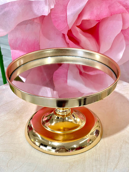 ML01 Glamorous Golden Mirror Cake Stand x 3 Pcs