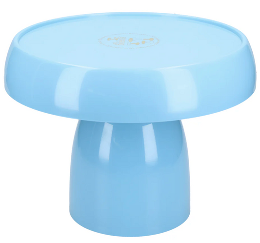 mushroom baby blue cake stand - 8x7 inches