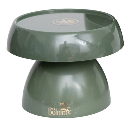 Mushroom Military green cake stand - 5x5 inches