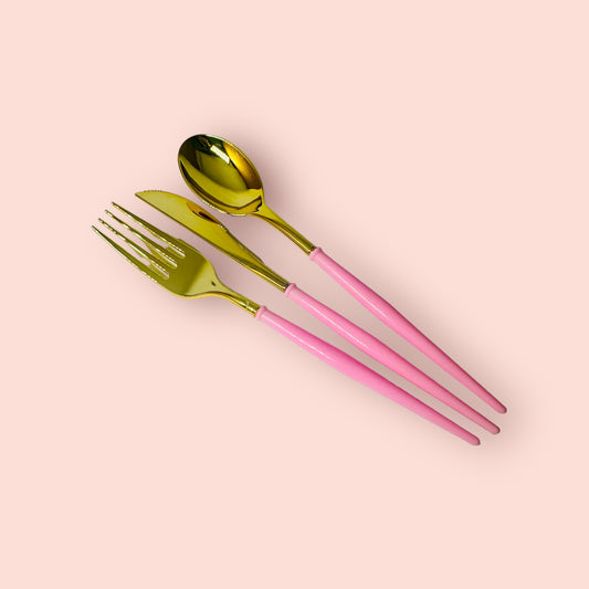 MA116-2 Pink Cutlery x 10Pcs