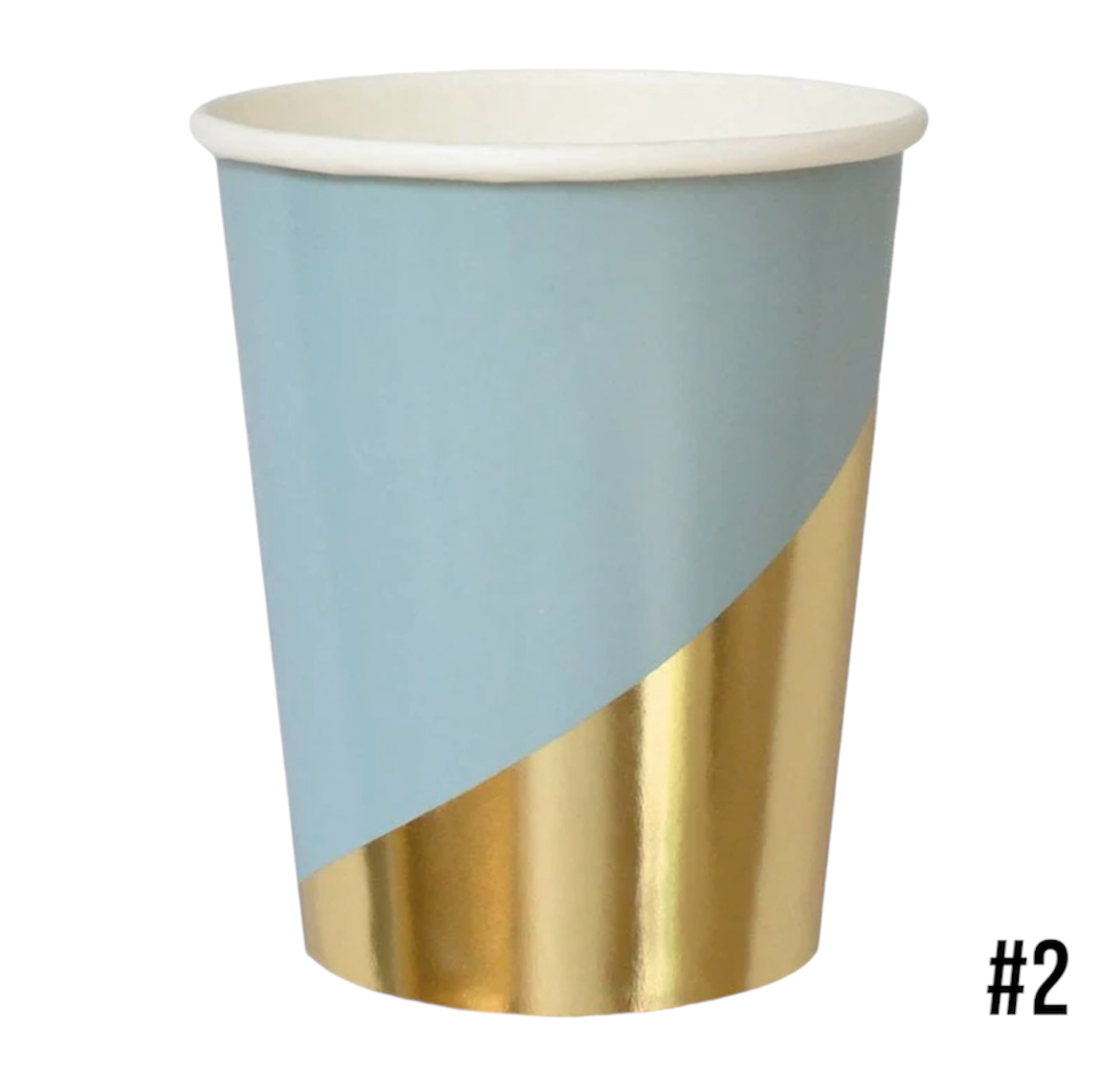 MA178-3 Blue and Gold Paper Cups x 10Pcs