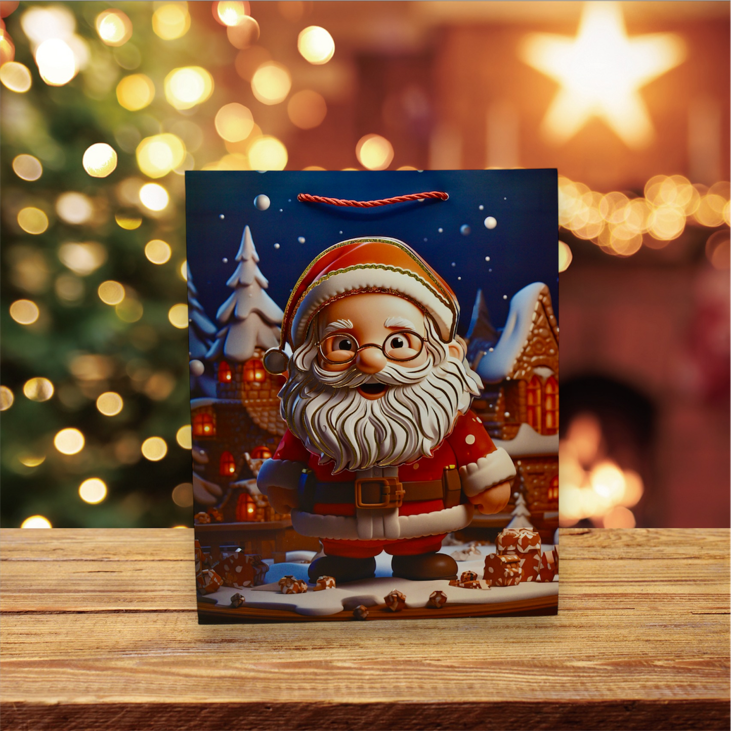 MA268-2 Xmas Santa Gift Bag 26X32X10cm