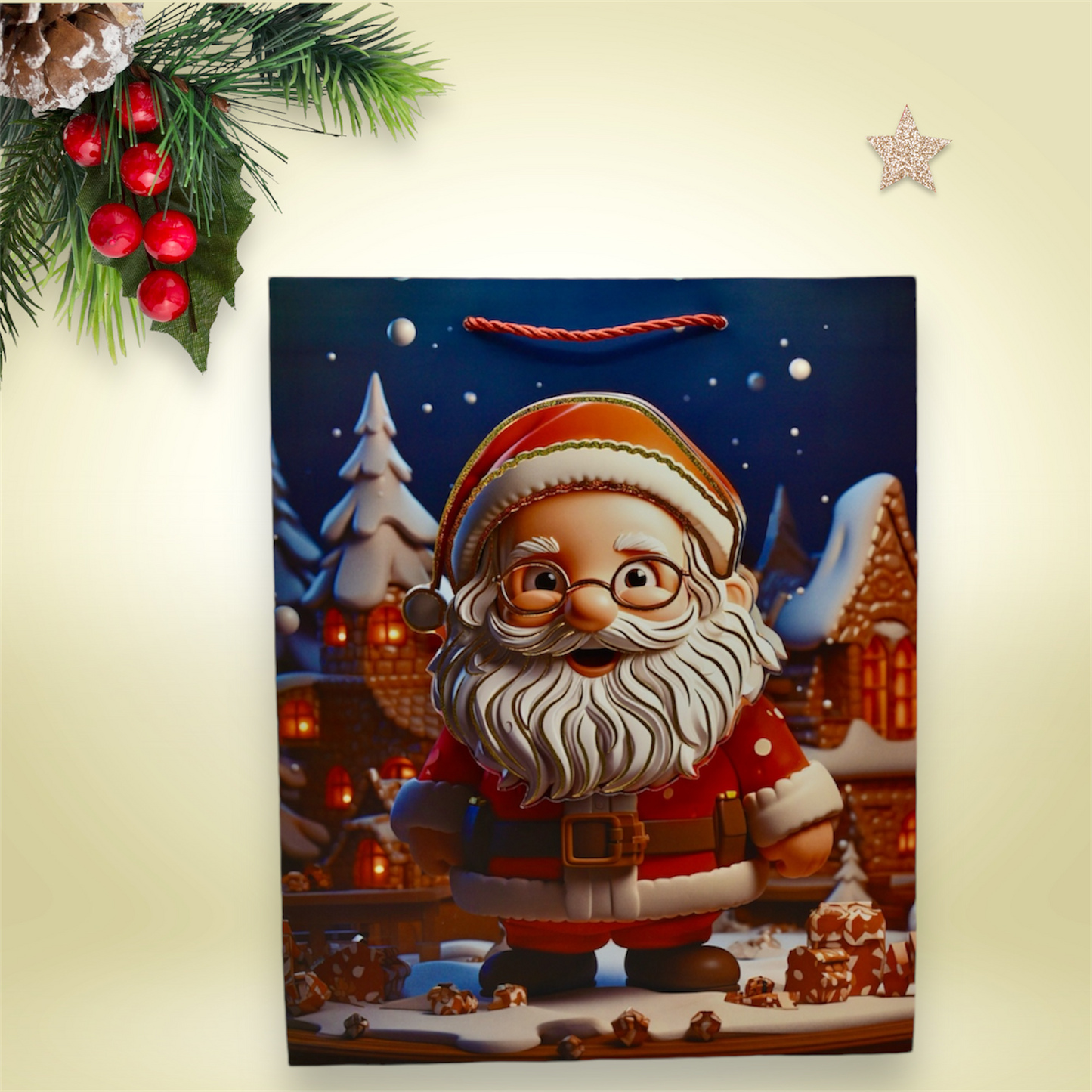 MA268-3 Xmas Santa Gift Bag 30x12x41,5cm