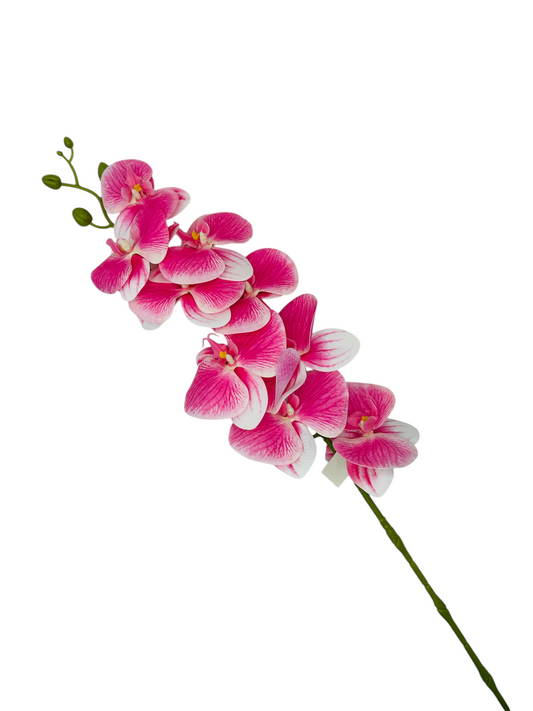 MA547-1 - 9-Head Pink Artificial Orchid – Realistic Silk Flower Design