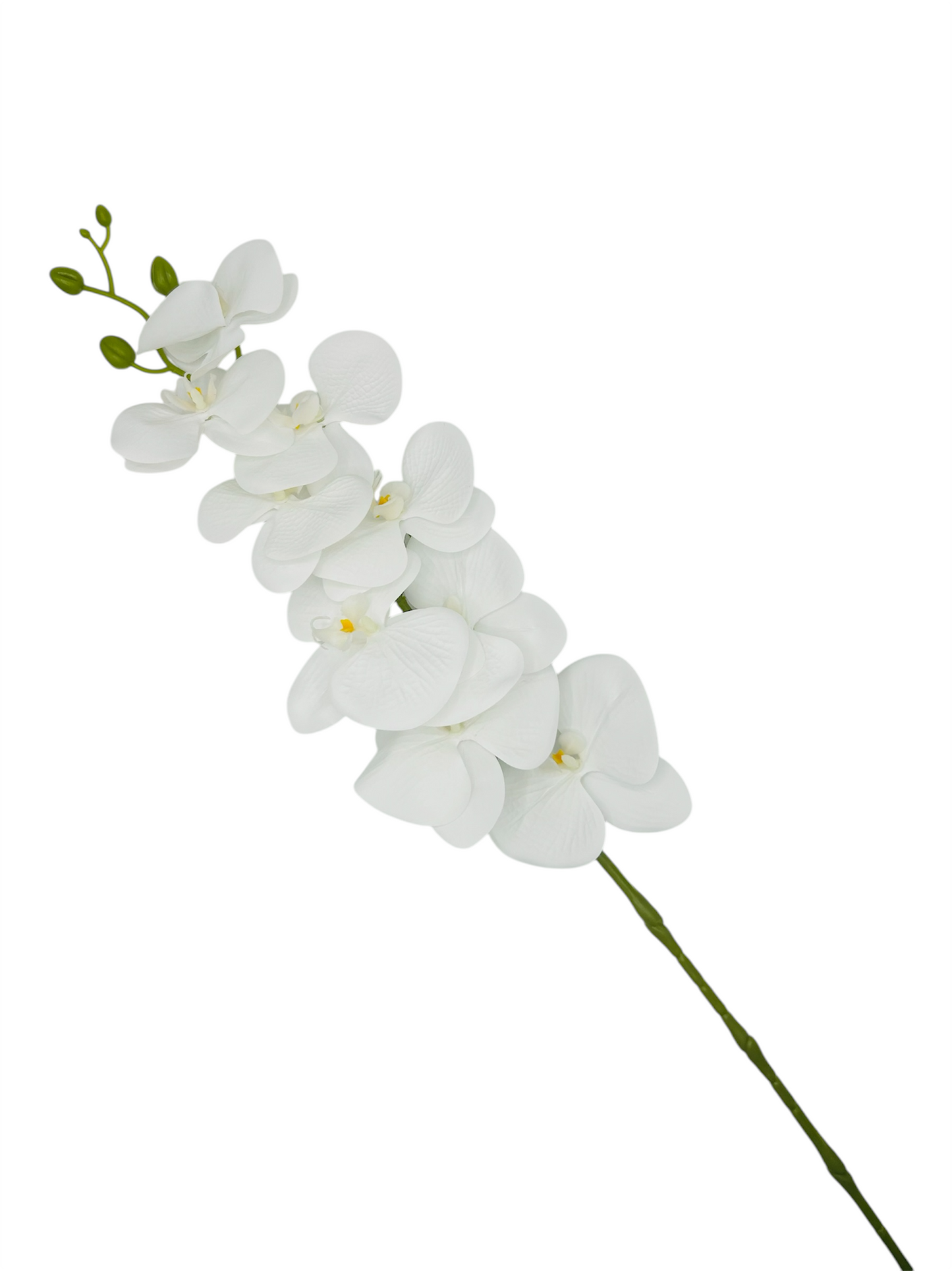 MA547-2 - 9-Head White Artificial Orchid – Realistic Silk Flower Design