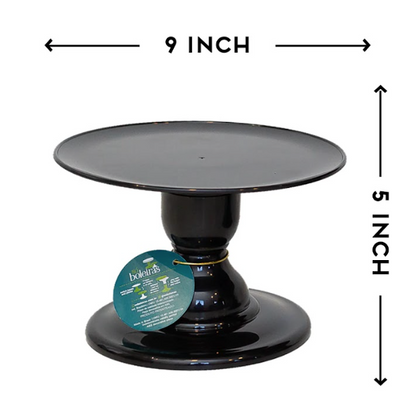 Black cake stand 9x5