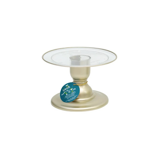 Golden clear cake stand 9x5