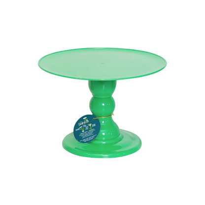 Lemon Green Cake Stand 11x7 In