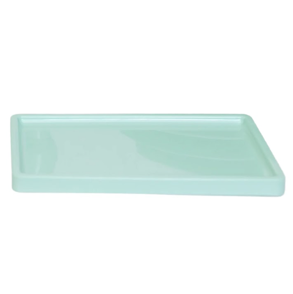 Light green rectangular tray 12x7