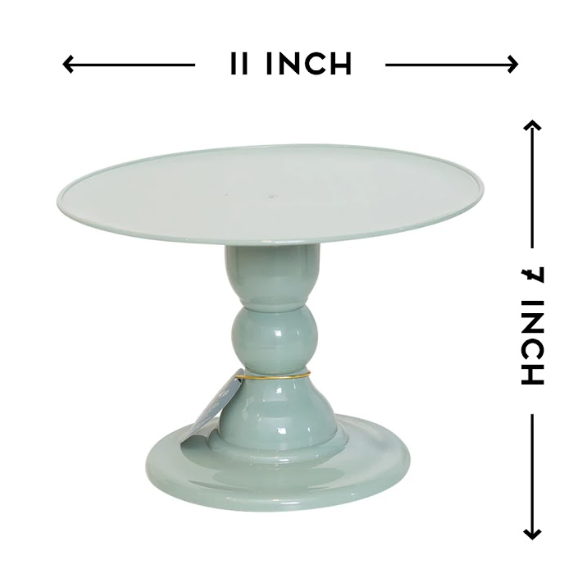 Mint green cake stand 11x7