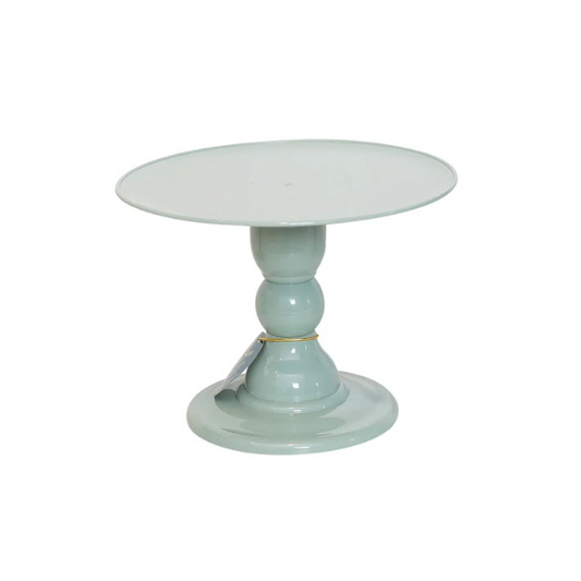 Mint green cake stand 11x7