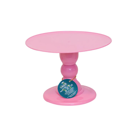 Pink cake stand 11x7