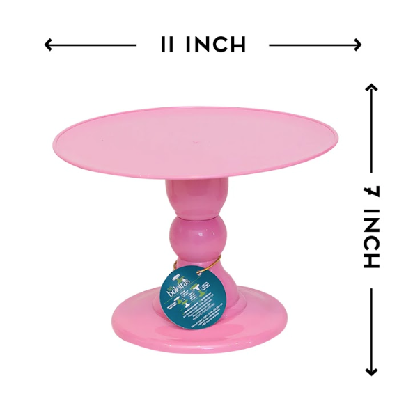 Pink cake stand 11x7