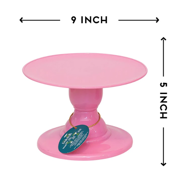 Pink cake stand 9x5