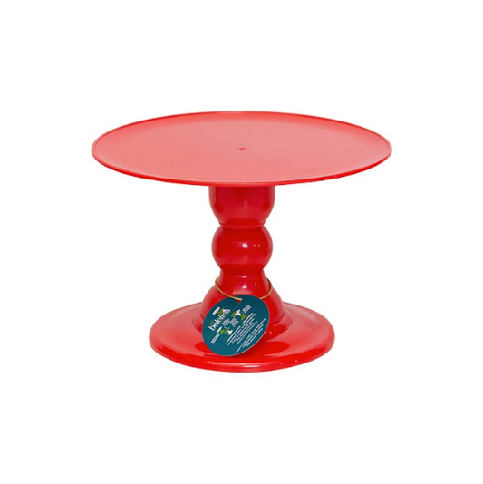 Red cake stand 11x7