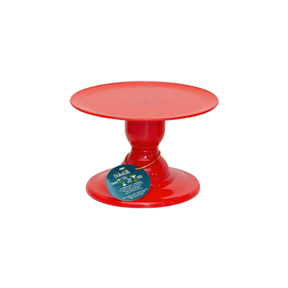 Red cake stand 9x5