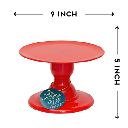 Red cake stand 9x5