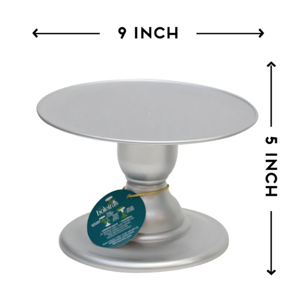 Silver premium cake stand 9x5