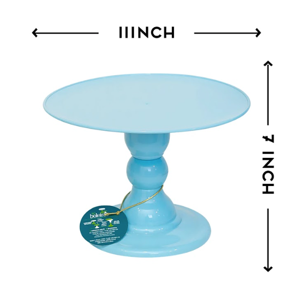 Sky blue cake stand 11x7