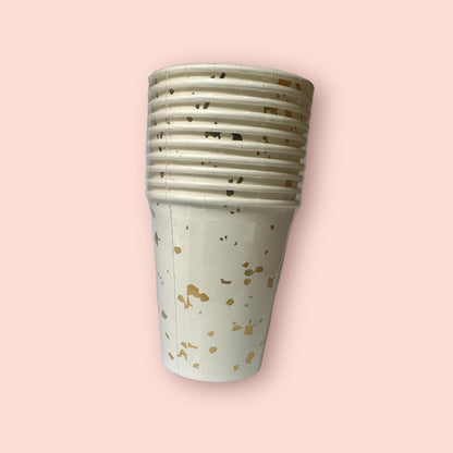 MA181-3 White Golden Dotted Cup