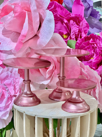 MA183-11 Metal Rose Gold Cake Stand x 3 Pcs