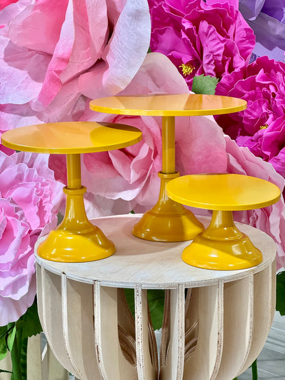 MA183-7 Metal Yellow Cake Stand x 3 Pcs