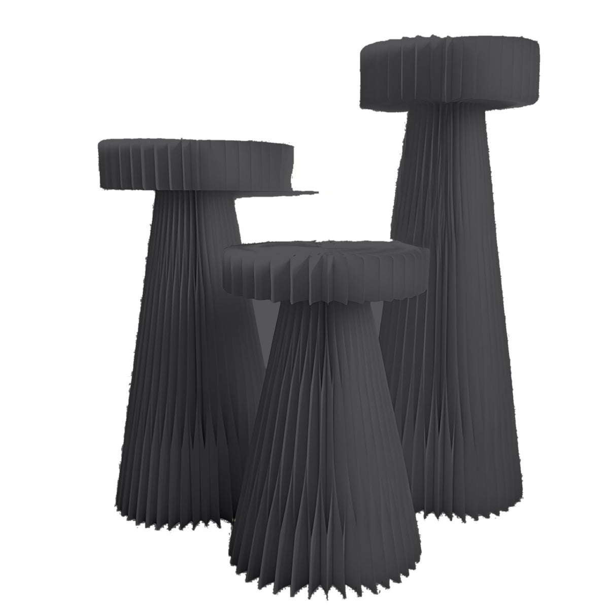 Honeycomb Paper Round Pedestal 31.5" H, Black